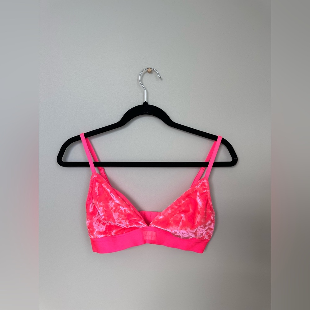 PINK Velvet hot pink bralette